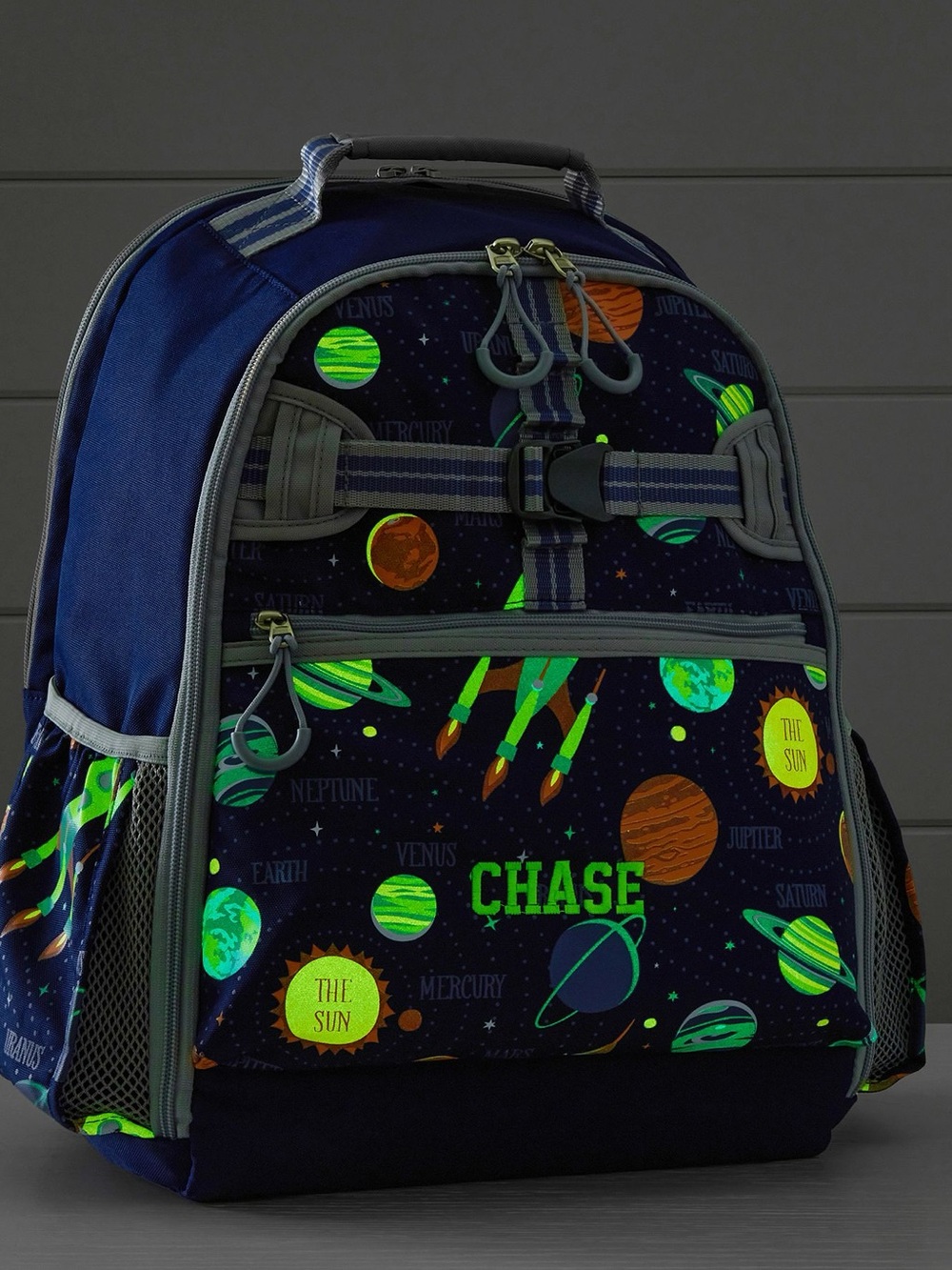 Mackenzie solar system glow-in-the-dark kid’s backpack small adaptiv
